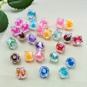 TEMU AIJJU 200개 10mm 불투명 사각 아크릴 비즈, 투명 수지 비즈 DIY 공예, 쥬얼리 만들기 및 가정 장식용