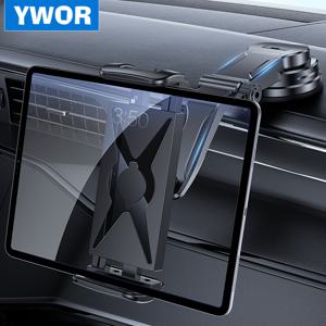TEMU YWOR 방수 대시보드 태블릿 마운트, 회전 가능한 ABS 사각형 차량 대시보드 거치대, 강력한 스틱 젤 흡입 컵, iPad Pro/Air/Mini, Galaxy Tabs/Z Fold, Fire HD, 4.7-13