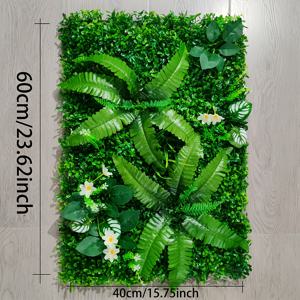 TEMU 1pc 인공 페르시아 잔디 녹지 패널, 23.6x15.7인치 플라스틱 인조 울타리 벽, 정원, 뒷마당, 실내 홈 데코, 야외 파티오 바닥 장식, 용기 없음, 전기 필요 없음