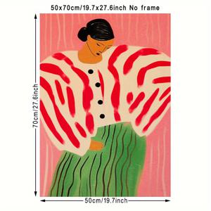 TEMU 1장 레트로 패션 캔버스 아트 포스터, 70년대 벽 장식, 프레임 없는 잉크 아트 프린트, 거실, 침실, 사무실, 카페, 바, 가정 및 기숙사 장식, 아르 데코 클래식 스타일, 세로 방향, 가을 및 겨울 시즌에 이상적, 다재다능한 실내 및 실외 벽걸이 장식