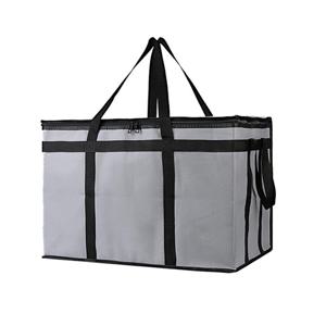 TEMU 1pc 3XL 79L 재사용 가능한 보온 보냉 식품 가방 - 채소, 과일 및 고기 보존을 위한 큰 접이식 보온 보냉 가방 - 캠핑, 피크닉 및 휴일을 위한 내구성 있는 야외 신선 보관 가방 (그레이), 보온 도시락 가방, 캠핑 필수품, 휴일 식품 보관, 안전한 지퍼 클로저