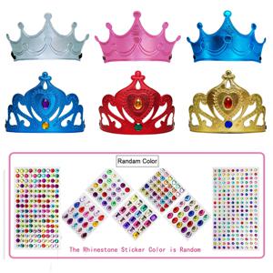 TEMU 13개 컬러풀 폼 크라운 세트, 프린세스와 킹 크라운, 6개 DIY 파티 크라운과 7장 컬러풀 라인스톤 스티커, 생일 파티 용품, 할로윈, 크리스마스, 부활절, 생일 장식에 적합, 전기 없이 사용
