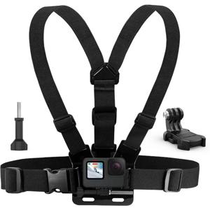 TEMU 1개의 GoPro Hero 13, 12, 11, 10, 9, 8, 7, 6, 5, 4, Session, 3+, 3, 2, 1, Max, AKASO, DJI Osmo Action 카메라용 보편적인 조절 가능한 가슴 마운트 하네스 스트랩 - 뒷판, 듀얼 잠금 장치 및 안전 버클이 포함된 바디 마운트