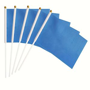 TEMU 다양한 색상의 12개 미니 깃발 세트 - 퍼레이드, 개업식, 생일 및 축하 행사용 DIY 휴대용 배너, 튼튼한 폴리에스테르, 8.2x5.5인치