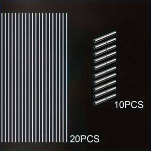 TEMU 30개 팩 정원 지지대, 20개 유리 섬유 지지대 1m & 10개 PE 커넥터, UV 및 냉동 저항, 텐트, 온실, 채소밭, 묘목 보강용 유연성 - 흰색