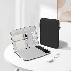 TEMU 9-11인치 태블릿 보호 케이스, 쿠션 포함 여행 가방, iPad Pro 11인치 M4, iPad 10.9인치 10세대, iPad Air 11인치 M2, Galaxy Tab S9/S8용, 블랙