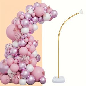 TEMU 1pc 플렉시아치 풍선 아치 키트, 8.2피트 높이의 조형 가능한 컬럼 스탠드, 물이 채워진 받침대, 플라스틱 구조, 전기 불필요, 깃털 없음, 결혼식, 신부 샤워, 생일 및 일반 축하 행사에 다재다능, 크리스마스, 할로윈, 부활절 등에 적합