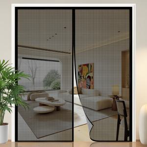 TEMU 1pc 현대 자성 스크린 도어, 초대형 유리 섬유 메쉬, 통기성 방충 커튼, 가정, 침실, 주방, 거실, 식당, 발코니, 내구성 및 긁힘 방지, 손세척만 가능, 전기 불필요