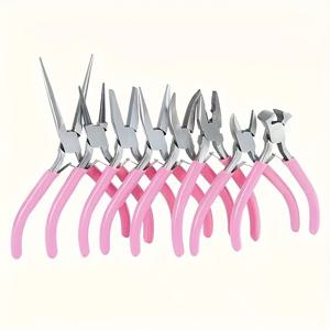 TEMU 8개의 미니 주얼리 플라이어, 둥근 곡선 바늘 팁, 주얼리 제작 및 수리에 적합한 DIY 도구 키트, 상단 절단 플라이어, 둥근 입 플라이어, 주얼리 목걸이, 팔찌, 주얼리, 수제 도구