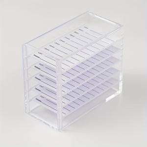 TEMU 5단 아크릴 속눈썹 연장 정리함 - 저자극성 속눈썹 보관함 & 메이크업 도구 디스플레이 스탠드