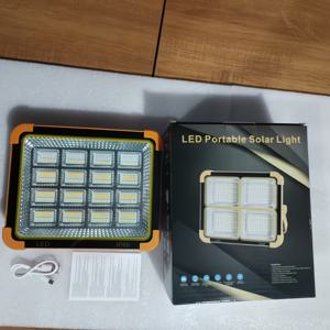 TEMU LED 휴대용 태양광 작업등, 2400mAh 충전식 비상 작업등과 5가지 조명 모드 홍수조명으로 , 자동차 수리, 캠핑, 건설 현장에서 사용|캠핑선풍기|캠핑랜턴