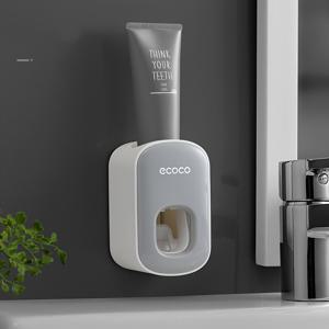TEMU 1개 ECOCO 자동 치약 디스펜서, 벽걸이, 무드릴 설치, 휴대용 ABS 욕실 액세서리, 혼합 색상