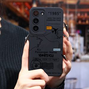 TEMU 편안한 손잡이 비행기 디자인의 고품질 보호용 휴대폰 케이스, 갤럭시 S24/S23/S22/S21 및 기타 시리즈 호환, 검은 배경색, 충격 흡수, 미끄럼 방지, 가벼우면서 내구성 있고 스타일리쉬