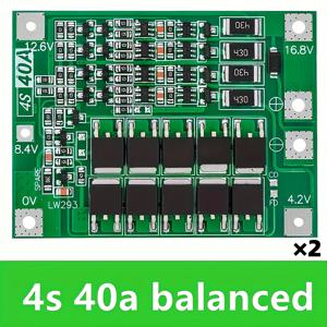 TEMU 2-Pack 향상된 3S/4S 리튬 배터리 보호 기판, 40A 60A, 구리 재질, 미충전 전원 모드, 조립 필요, 18650 BMS와 호환, 전기 드릴, 모터, 11.1V-16.8V
