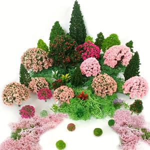 TEMU 37 미니어처 조각 액세서리, 요정의 나라 혼합 모델 나무와 식물 장식, 이끼 풍경 DIY 수제 장식, 미니 인형의 집 요정의 나라 정원 잔디 마당 화분 장식용, 3cm-15cm