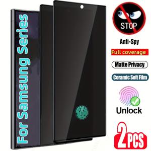 TEMU 2pcs 고급 프라이버시 스크린 프로텍터 세라믹 필름 삼성 갤럭시 S25 S25 플러스 S25 울트라 S24 S23 S22 / FE / 플러스 / 울트라 A06 A05 A05S A15 A25 A35 A55 A14 A24 A34 A54 A12 A71 M34 Etc 전체 커버리지 스크린 폰 프로텍터 필