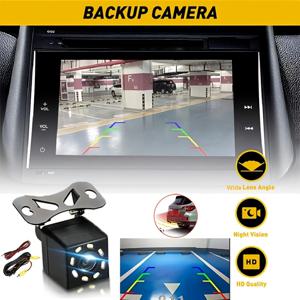 TEMU 차량용 멀티미디어 MP5 4.3인치/5인치/7인치 모니터(모니터 미포함) 백업 카메라, 안전 주행 및 후진 주차를 위한 8LED 자동차 후방 카메라 - 픽업트럭, 캠핑카, 밴에 적합