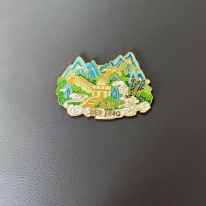 TEMU 1pc 베이징 대성wall 금속 자석, 오발형 중국 랜드마크 냉장고 자석, 창의적인 개인화 여행 소품