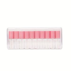 TEMU 10개 미니 3ml 립글로스 튜브 - 저자극성, PVC 무함유, DIY 메이크업 및 일상 사용을 위한 리필 가능 화장품 용기