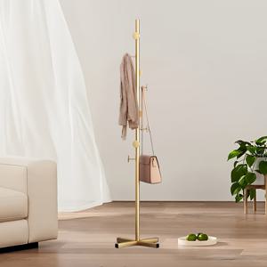 TEMU 1pc, 둥근 후크가 있는 자유형 금속 코트 랙 - 침실, 기숙사 및 거실 보관용 다목적 옷걸이, 가방 및 의류를 위한 공간 절약형 디자인, 기숙사 방 보관 | 세련된 금속 랙 | 튼튼한 금속 구조, 옷걸이 보관