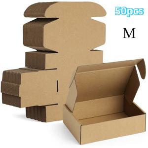 TEMU 50개 브라운 크래프트 종이 선물 상자 - 손수작업, 크리스마스, 결혼식 및 일상적인 사용을 위한 다양한 크기, 선물용 견고한 카드보드 포장, 결혼식용 서류 | 우아한 선물 상자 | 견고한 선물 상자, 크리스마스용 선물 상자