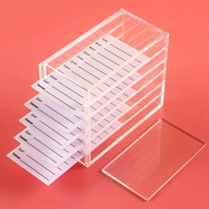 TEMU 1pc Mollie Lipper 하이퍼센스 트리 아크릴 눈썹 연장 보관 상자, 5층 팔레트 정리함, 알코올 없는 메이크업 도구 홀더, 눈썹 연장 도구 및 용품을 위한 비전기 디스플레이 스탠드