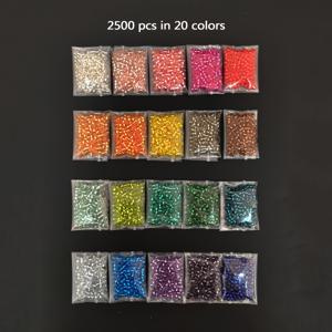 TEMU 2500개 20색상 100g 고품질 초미세 3mm 은빛 채워진 쌀 구슬 씨앗 비즈 키트 미니 비즈는 팔찌, 귀걸이 및 핸드 체인에 적합하며 어머니나 친구에게 선물로 좋습니다