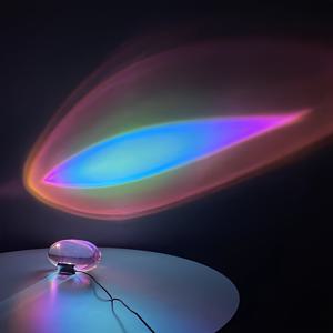 TEMU LED 천사 눈 색상 변경 조명 침대 램프 - USB 전원, 오로라 효과를 위한 4가지 색상 필름, 침실, 거실, 식당 장식에 이상적, 완벽한 데이 또는 크리스마스 선물, 침실용 테이블 램프