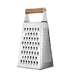 TEMU 1pc 스테인레스 스틸 상자 그레이터, 나무 손잡이가 있는 9인치 4면 치즈 그레이터, 채소, 과일 및 초콜릿을 위한 튼튼한 금속 그레이팅 도구