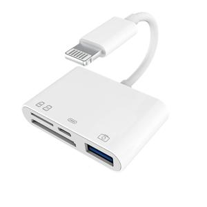 TEMU 4in 1 USB OTG 카드 리더기 호환 SD/TF 카드 카메라 메모리 아이폰 삼성 화웨이 샤오미 빠른 충전