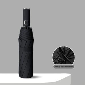 TEMU 1pc Xiaomi 자동 접이식 우산, 10개 리브 철골, 190T 천막, 방풍, 자외선 차단, 한 클릭으로 열고 닫기, 휴대용 여행용 우산, 플라스틱 손잡이|양산|다리미|원단