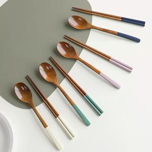TEMU 새로운 일본 나무 수프 숟가락 - 아름다운 손잡이 디자인, 가정 식사 장식, 내구성 있는 주방 용품.