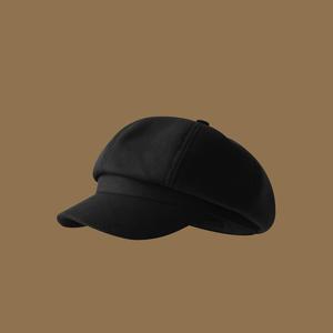 TEMU 여성용 빈티지 베레모 모자 - 부드러운 원단 옥타곤 디자인, 핸드워시 가능한 코듀로이 텍스처 페인터 캡 (블랙/브라운/탄), 캐주얼 & 포멀 룩에 어울리는 스타일리쉬 아웃도어 착용