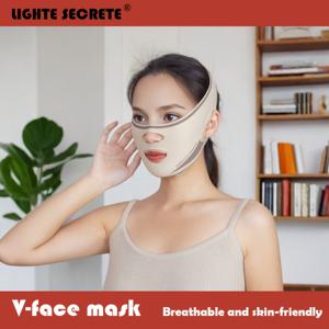 TEMU 노안 브라운 (슬림 반얼굴, 두꺼운 리프팅 마스크, 통기성), 통기성 있는 면, 얼음 느낌, 낮과 밤 유니버설 리프팅 얼굴, 남녀 공용 디자인, 새로운 업그레이드 디자인, 얼굴 조형, 얼굴 리프팅, 단단화, V 얼굴 마스크