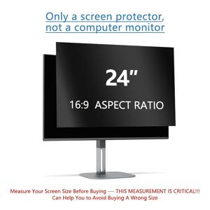 TEMU 1pc 프라이버시 가드 24인치 모니터 프라이버시 스크린 필름, 안티 블루 라이트 안티 글러어, 제거 가능한 눈 보호, 16:9 비율 호환, 보이지 않는 영역 보안 장치