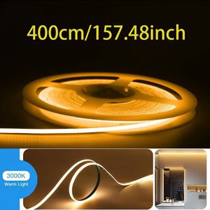 TEMU USB 전원 공급되는 터치 컨트롤이 있는 COB LED 스트립 1세트 - 길게 누르면 밝기 조절 가능, 선택 가능한 3가지 색온도 3000K/4000K/6000K, 생일 및 우주 분위기 테마 행사에 적합 - TV 백라이트용 소프트 테이프 라이트, 침실용, 5V