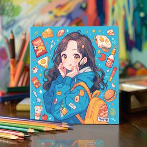 TEMU 청소년 및 성인을 위한 1개 생생한 스타일 색칠책 - 