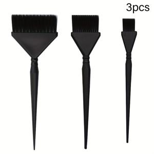 TEMU 3pcs 전문용 샬롱 헤어 컬러 브러시 세트, 나일론 브리스틀 헤어 염색 도구, 인간적인 ABS 플라스틱 손잡이, 탈모 방지, 모든 헤어 타입을 위한 이중 용도, 헤어 컷 및 스타일링 콤 키트 포함