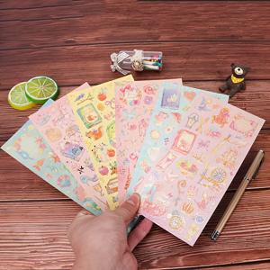 TEMU 6개 공주 동화 세계 스티커, 아름다운 패턴, 마법 같은 판타지 디자인 스케치북/노트북/기타/스쿠터/휴대폰용 매끄러운 표면 호환