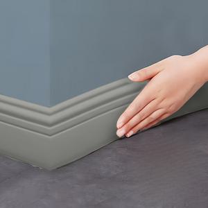 TEMU 1개 현대적 자체 접착식 스커트 라인, 9.8x200cm, 매트 마감, 벗겨서 붙이는 유연한 베이스보드 트림, 재사용 가능한 벽 가장자리 홈 데코용, 목재 표면, 우아한 스타일, 일회용, 스커트 라인