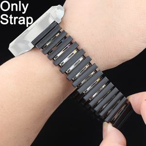 TEMU 1개 22mm 폭 투톤 스테인리스 스틸 탄성 시계 밴드, Xiaomi Smartwatch S4 S3 S2 S1, Huawei Watch GT 5 4 3 2, Amazfit 시리즈와 호환, 폴딩 버클 포함, 비방수