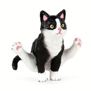 TEMU 장난스러운 포즈를 취한 WhimsyCat PVC 미니어처 고양이 조형, 집과 자동차 장식을 위한 독창적인 동물 조각, 실내 및 실외 수집 가능한 디스플레이 모델