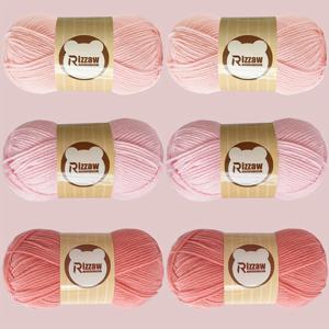 TEMU 6개 마카롱 색상 100% 아크릴 원사, 쿠션, 카펫, 옷, 스카프 및 기타 DIY 프로젝트에 적합, 초보자에게 적합|뜨개실