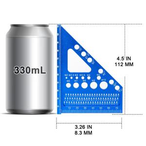 TEMU 다용도 각도 스크라이버 및 목공자 및 엔지니어용 마이터 눈금자 - 정밀 알루미늄 합금 목공 사각형 도우엘 핀 포함