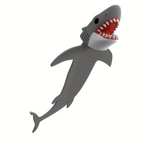 TEMU 창의적인 3D 대백상어 북마크 - 내구성 있는 플라스틱, 빨간 이빨 디테일이 있는 검정색, 학교 개학을 위한 재미있는 학생 문구 선물, 학생 문구, 학교 개학 선물