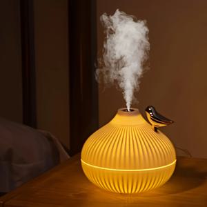 TEMU 300ml LED 조명 쿨 미스트 가습기, USB 전원 아로마 디퓨저, 휴대용 미니 싱글 룸 에어 가습기 (배터리 없음), <1L 용량