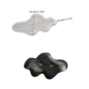 TEMU DIY 드롭, 레진 석고, 비정형 곡선 구름 트레이 보관용 실리콘 모드, 유연하고 재사용 가능한 공예 모드