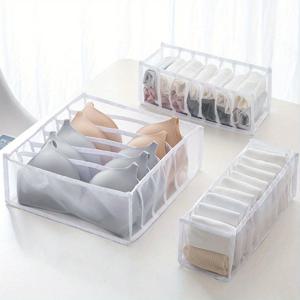 TEMU 3pcs 폴리아마이드 속옷 및 양말 정리 세트, 부직포, 범용, 실내 장식을 위한 서랍 및 옷장 보관 백
