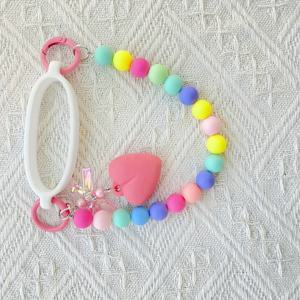 TEMU 1pc 컬러풀한 비즈 물병 차밍, PVC 스포츠 컵 액세서리, 스터우 리드 및 손끝 스트랩, 여성 선물, 축제 음료 홀더 디자인