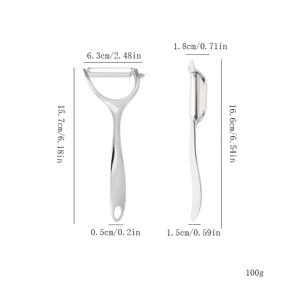 TEMU 날카로운 칼날이 달린 버드나무 잎 스타일 필러 2개 세트로, 감자, 호박, 셀러리, 사탕수수, 동아, 파인애플, 사과 등을 벗기기에 적합한 간단하고 우아한 주방 도구입니다.